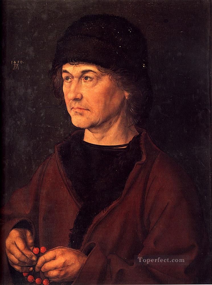 Portrait of Albrecht Durer the Elder Nothern Renaissance Albrecht Durer Oil Paintings